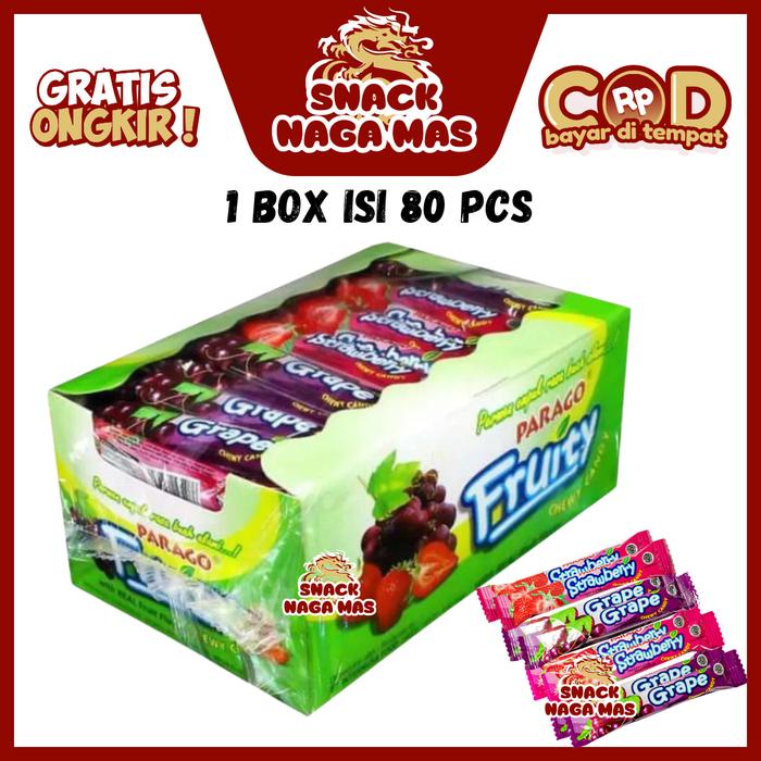 

PARAGO PERMEN LUNAK CHEWY PARAGO ANEKA RASA [1 BOX ISI 80 PCS]