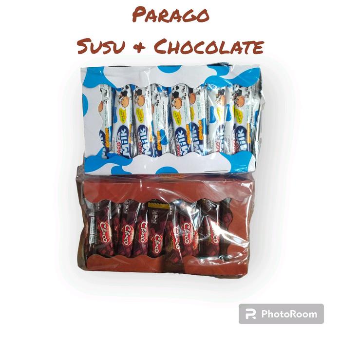 

Parago Permen Lunak Susu @80 Pcs - Permen Rasa Susu , Chocolate , Assorted Mix Food Cokelat Candy