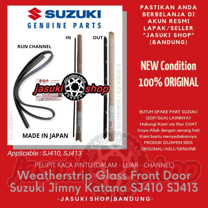 Pelipit / Karet Kaca Pintu Jimny Katana (Original)