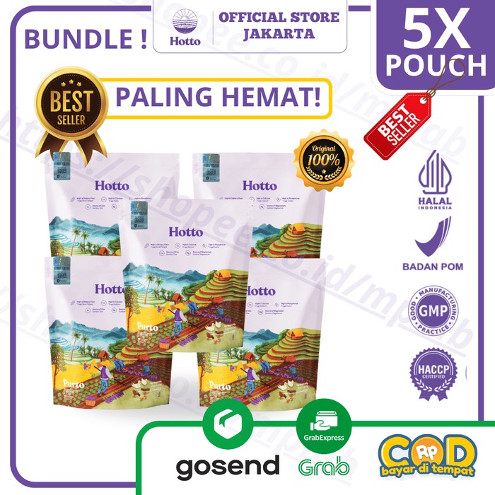 

Diskon Promo Paling Hemat!!! Hotto Purto Official Indonesia 5 Pouch Multigrain With Purple Potato