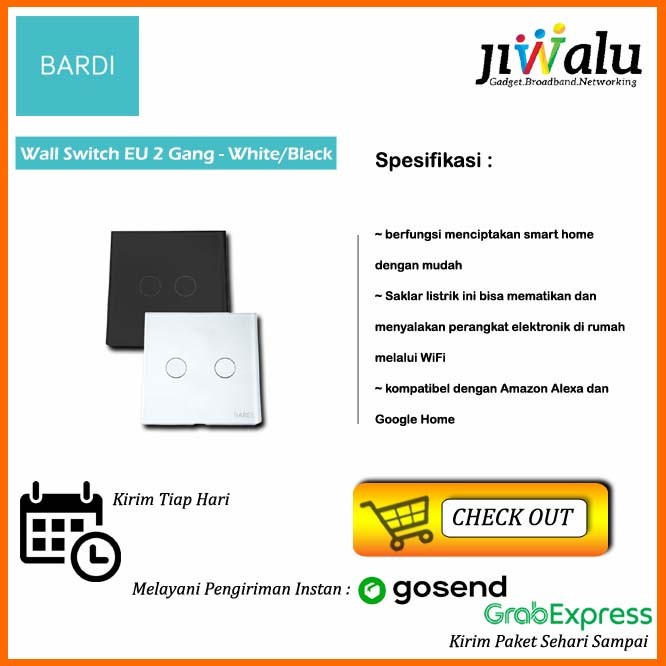 BARDI Smart Home Wall Switch EU 2 Gang