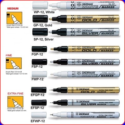 

Ready Murah !! Snowman Permanent Paint Marker Wp-12 Medium / Lusin