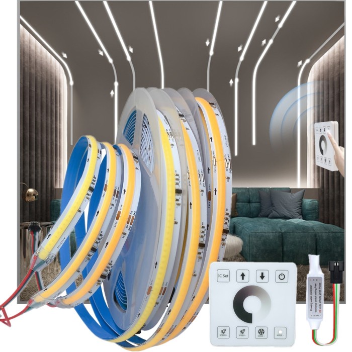 COB Running Water Flowing LED Strip Light WS2811 24V Horse Race