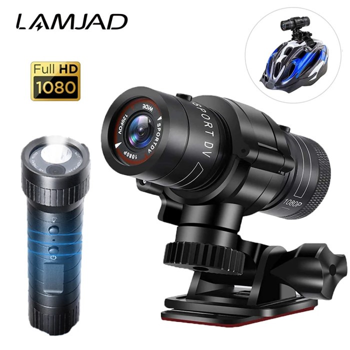 LAMJAD F9 Mini Action Camera Bicycle Motorbike Helmet Sport Camera HD
