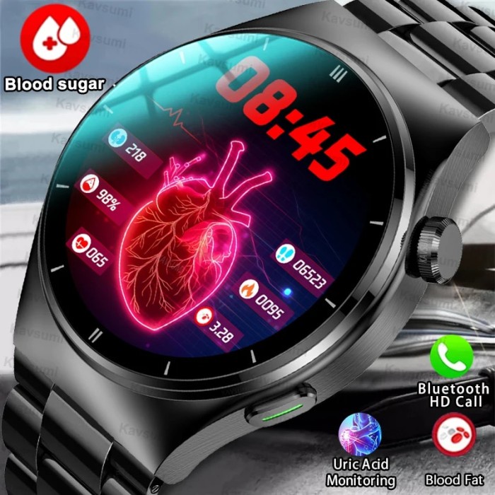 2023New ECG+PPG Bluetooth Call Smartwatch Sapphire Glass Blood