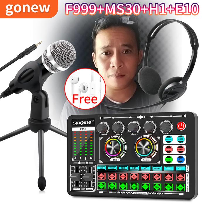 Gonew&samtriaudio rekomendasi bersama soundcard F999+MS30+H1+E10