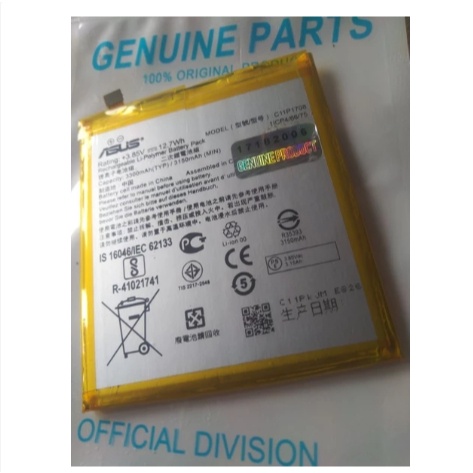 Terlaris Asus C11P1708 Original 100% Genuine Battery Batre Baterai Asus Zenfone 5 2018 Zenfone 5Z