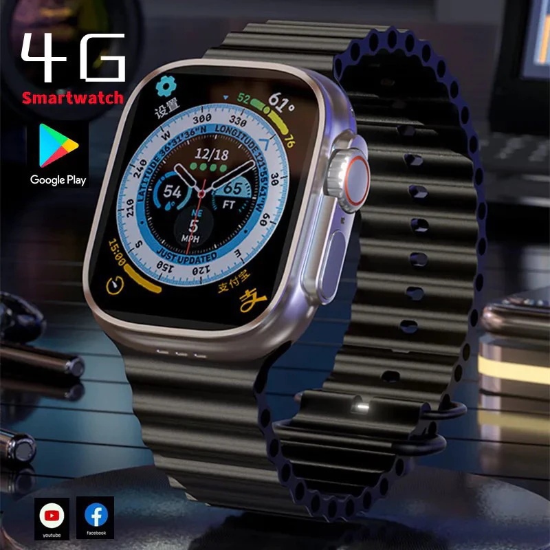 BIG PROMO [4G Sim card] LDS Smartwatch S9 ULTRA 4G & 5G RAM 4 / 64GB SIM CARD Bisa Nonton Youtube