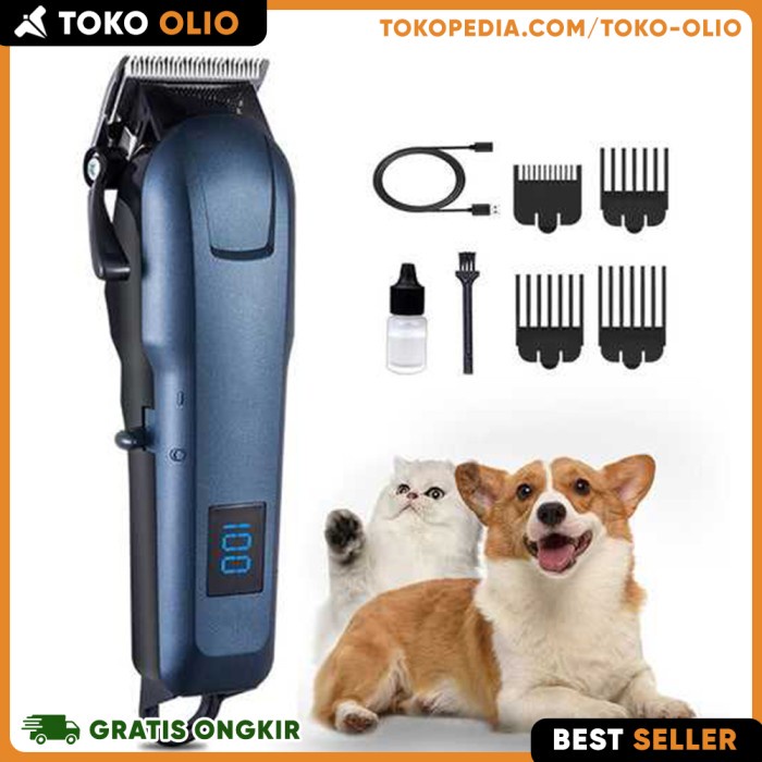 Alat Mesin Cukur Pangkas Bulu Hewan Anjing Kucing Portable Tanpa Kabel
