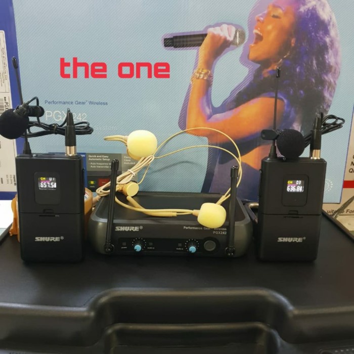 mic wireless shure pgx 242 2 clip on / 2clip on