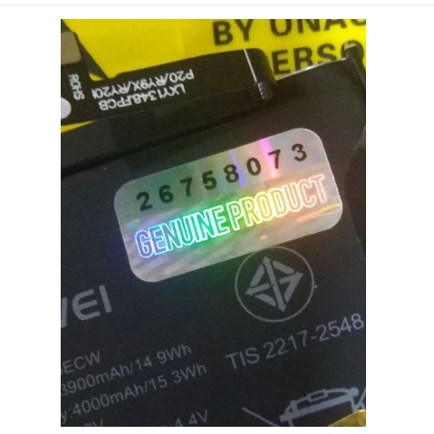 Huawe Hb486486Ecw / Hb486586Ecw Original 100% Genuine Battery Batre Baterai P30 Pro P40 Lite