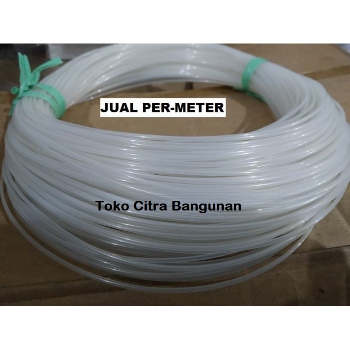 Selang Micro 1.6 mm Putih Kecil Slang Air Sedotan Bening Permeter Depo