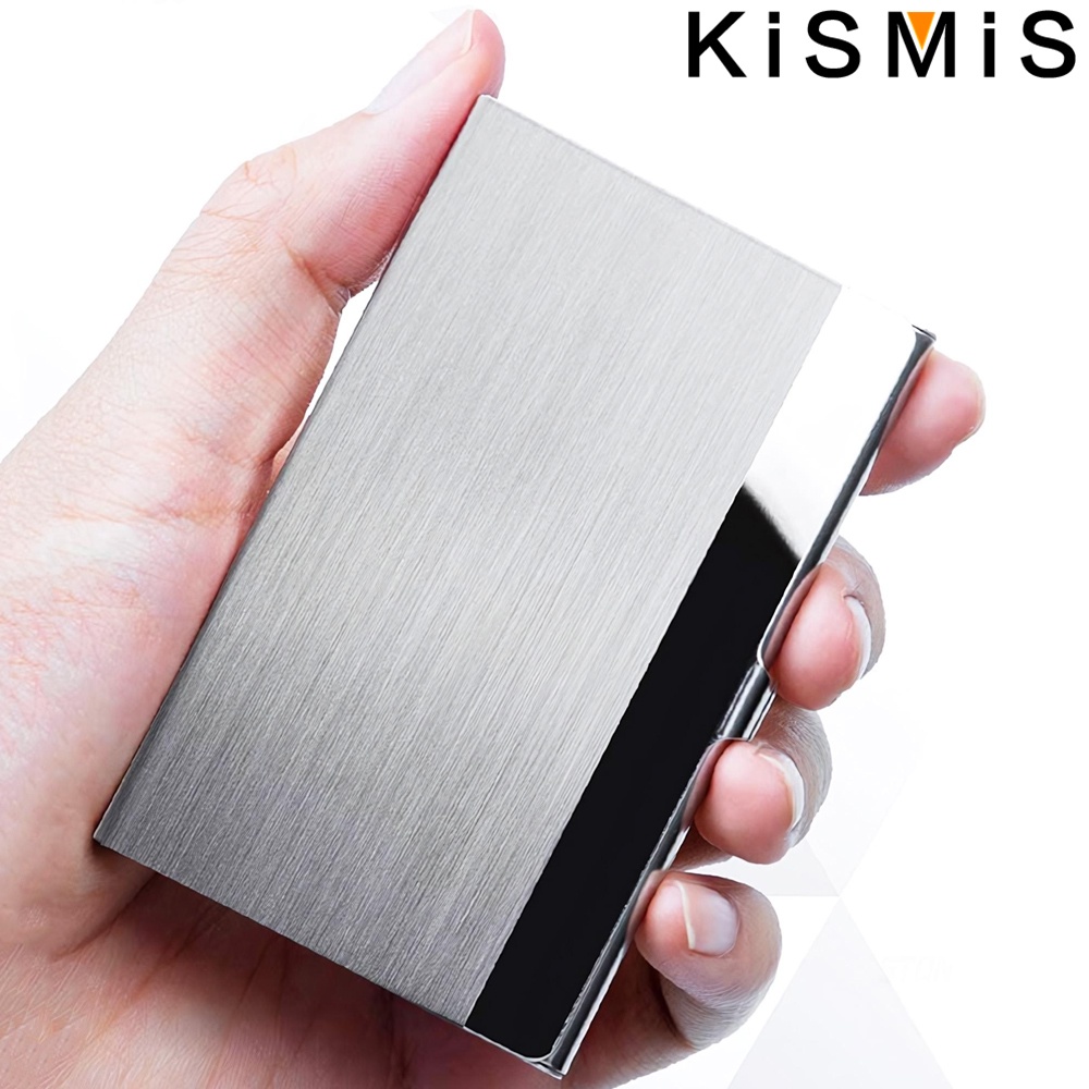 KISMIS Metal Business Card Holder for Men & Women, Pocket Business Card Case, Slim Business Card Wal