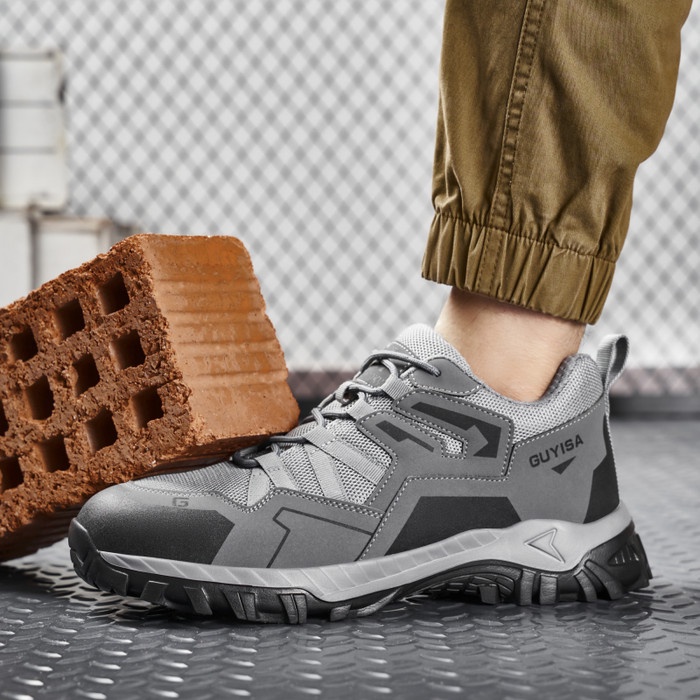 Safety Shoes Sneakers Sport New Guyisa Metal Grey