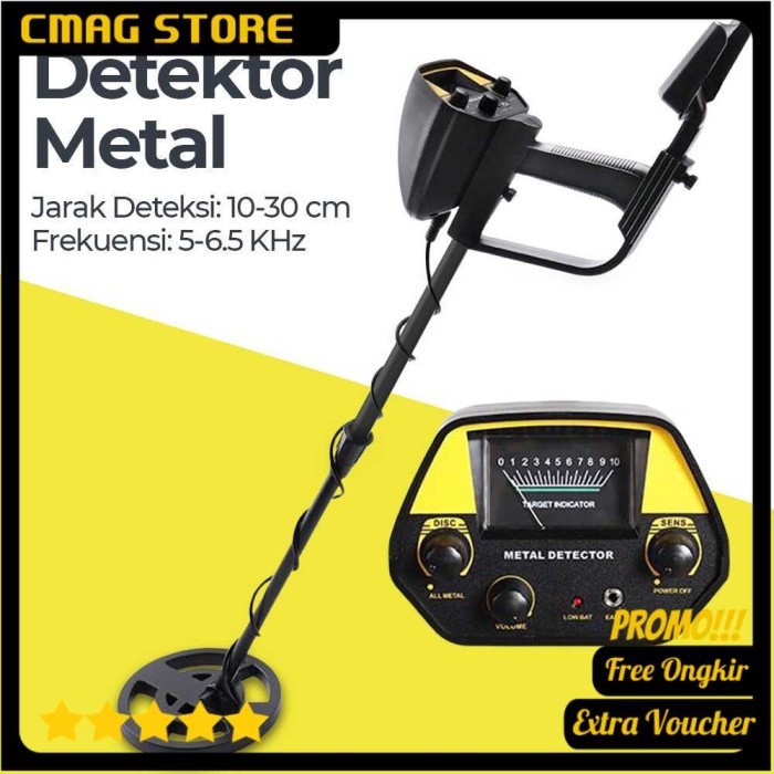 SALE  ALAT PENDETEKSI LOGAM EMAS BESI AKURAT METAL GOLD SILVER DETECTOR 9V READYY