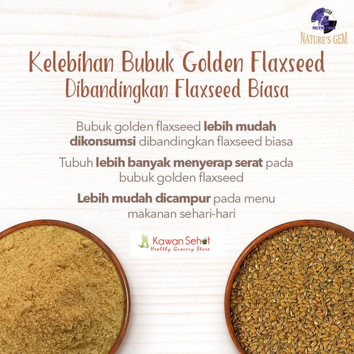 

SALE !!! NATURE'S GEM PREMIUM OMEGA 3 GOLDEN FLAXSEED GROUND FLAX SEED BUBUK READYY