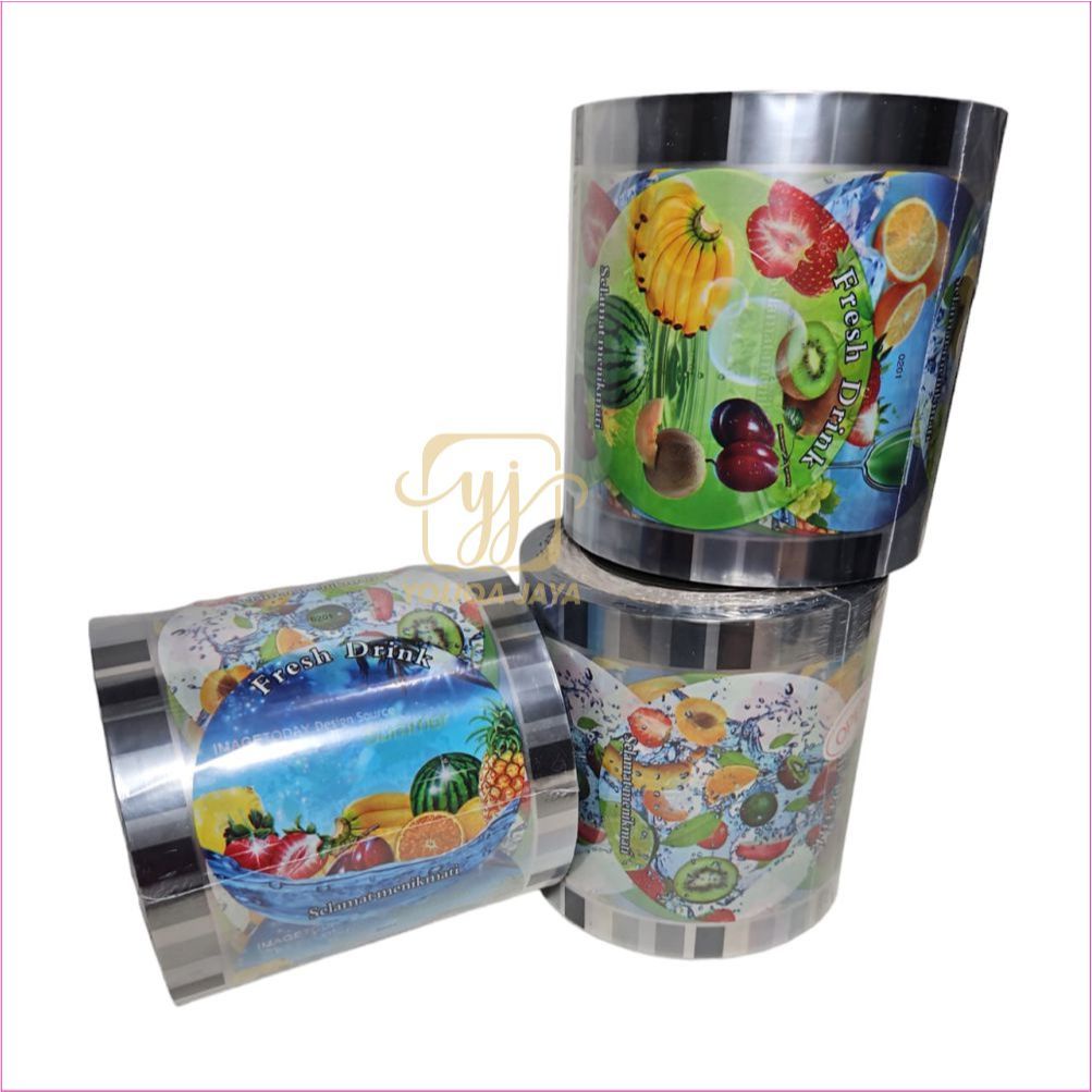 HJK PLASTIK SEALLER CUP MURAH Plastik Lid Cup ISI 1000pcs Motif, Drink, Teh, Polos, Bauh, Kartun
