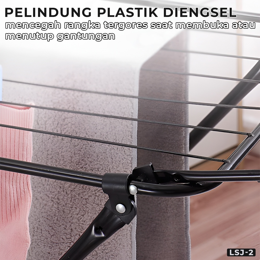 Diskont Jemuran Handuk Baju Lipat Hemat Tempat Towel Rack Minimalis Jemuran Lipat