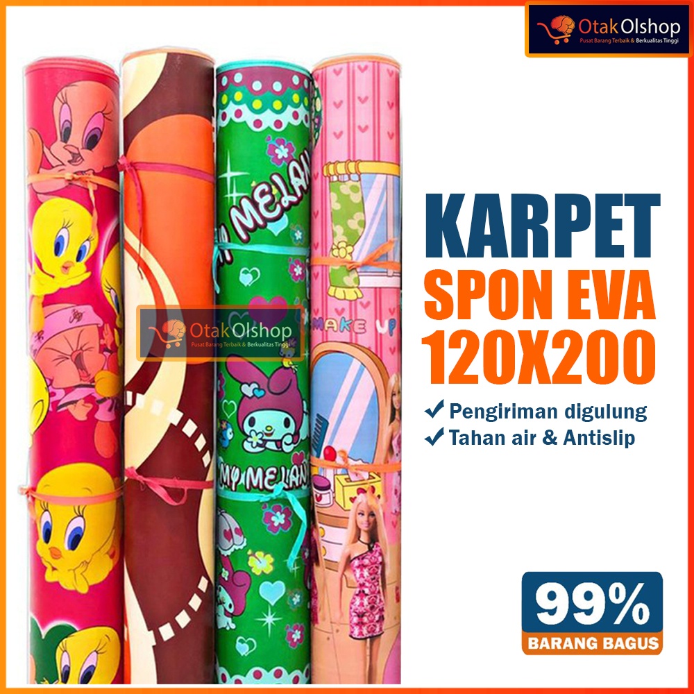 Gratong Tikar Spons Karpet Lantai 120X200 / Karpet Spon Karakter/ Tikar Lantai / Tikar Plastik Motif