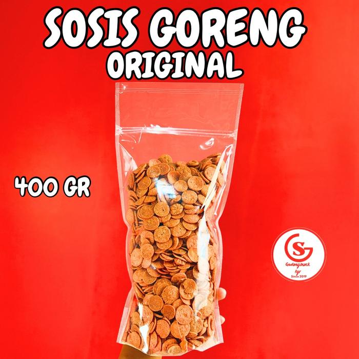 

KERIPIK SOSIS KRISPY RASA ORI GA PEDES 400GR Camilan Kering Food Snack Pedas Kripik Cemilan Crispy