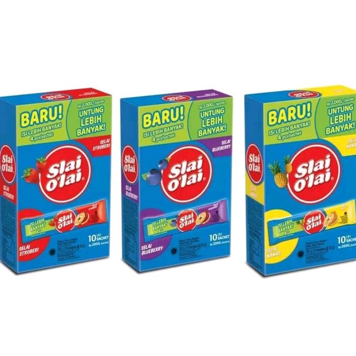 

2 Box Roma Biskuit Slai Olai @32g per box isi 10 pcs varian Strawberry Blueberry dan Nanas