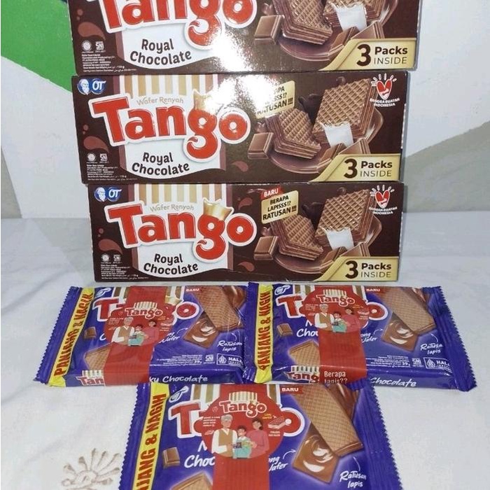 

Wafer Tango Coklat @ 133g paket 3pcs snack Food Cokelat Chocolate Cemilan Biskuit Makanan