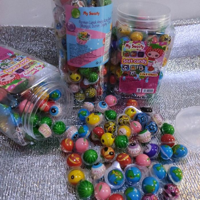 

Toples Soft Candy Mini aneka rasa buah isi 120 pcs exp 07/03/2026 - Permen Snack Cemilan Kering Food