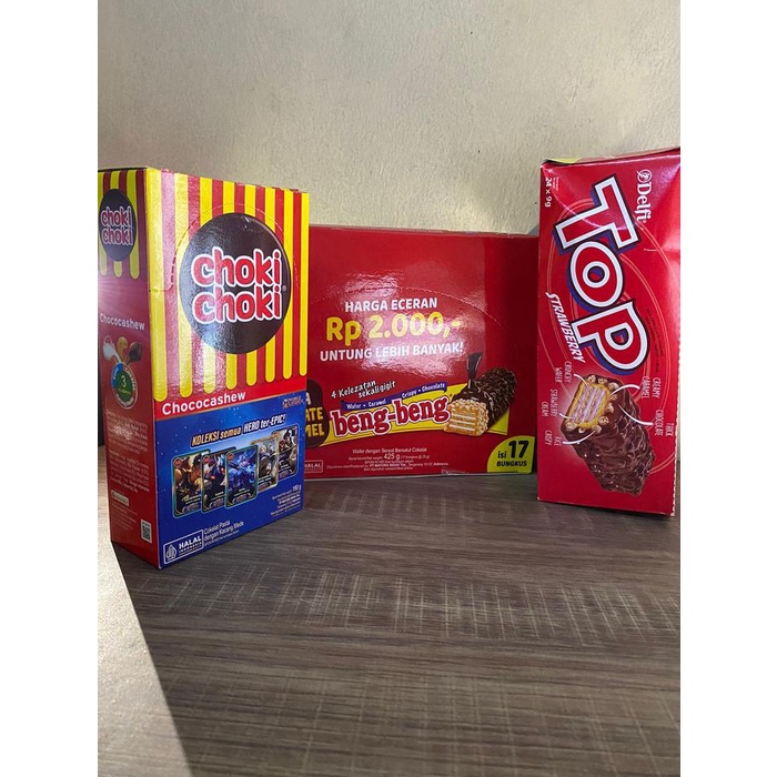 

PAKET SERBA COKLAT BENGBENG1 BOX +TOP 1 B0X +CHOKI CHOKI 1 PAK Chocolate Cokelat Camilan Food Snack