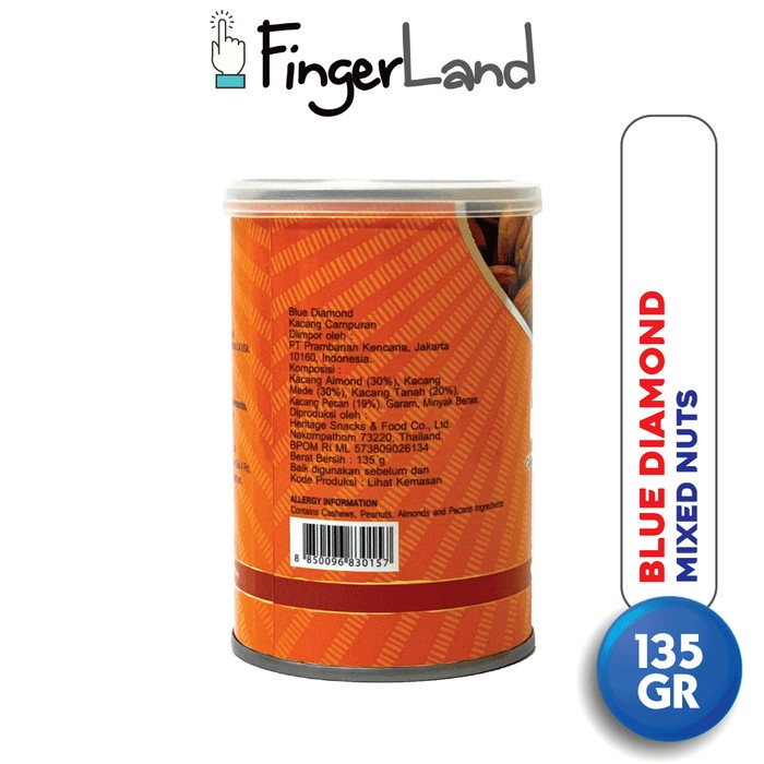 

BLUE DIAMOND Roasted Mixed Nuts 135 gram Kacang Panggang