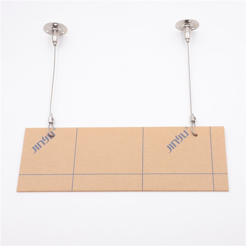 Isi 10pcs Gantungan Bracket Rak Ambalan Gantungan Atas Kaca Kawat Seling Sling Baja 2mm