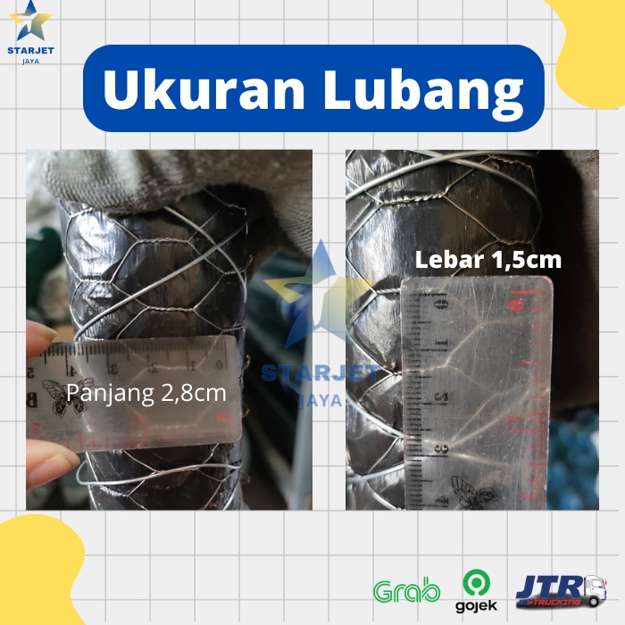 Jaring Kawat Ram Loket Pagar Kandang Kurungan Ayam Kelinci Galvanis Tebal Anti Karat Hexagonal 1