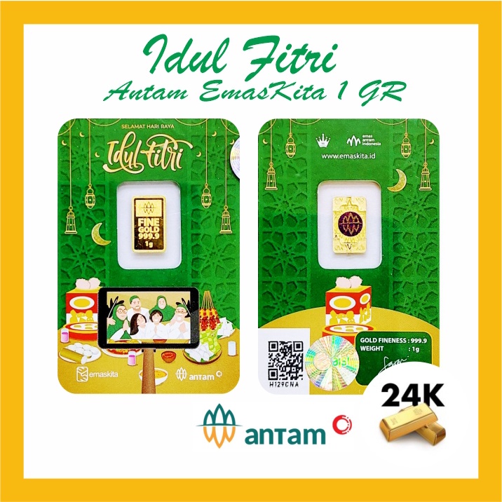 LM Emas Logam Mulia 1 Gram EMAS KITA ANTAM x HARTADINATA Micro Gold Birthday Ultah Wedding Nikah