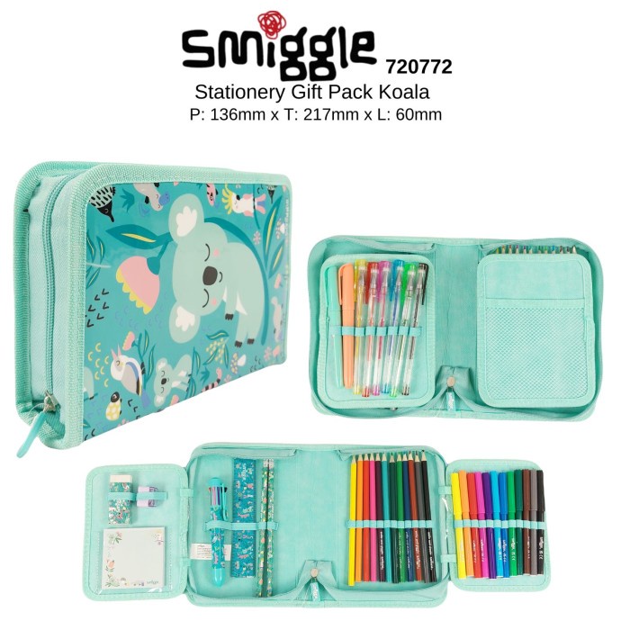 

Smiggle Stationery Gift Pack Koala/ Pencil Case Koala Stationery/Kado Kode 366