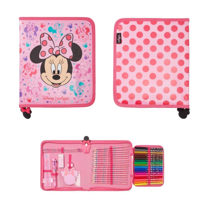

Smiggle Zip Stationery Set Minnie - Harry Black/Ready/ Ori/Kad) Kode 13