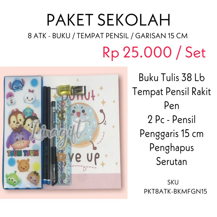 

Paket sekolah (8macam) Kode 213