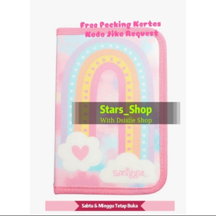 

Smiggle Kit Midi Bright Rainbow Pink stationary set Original Kode 401