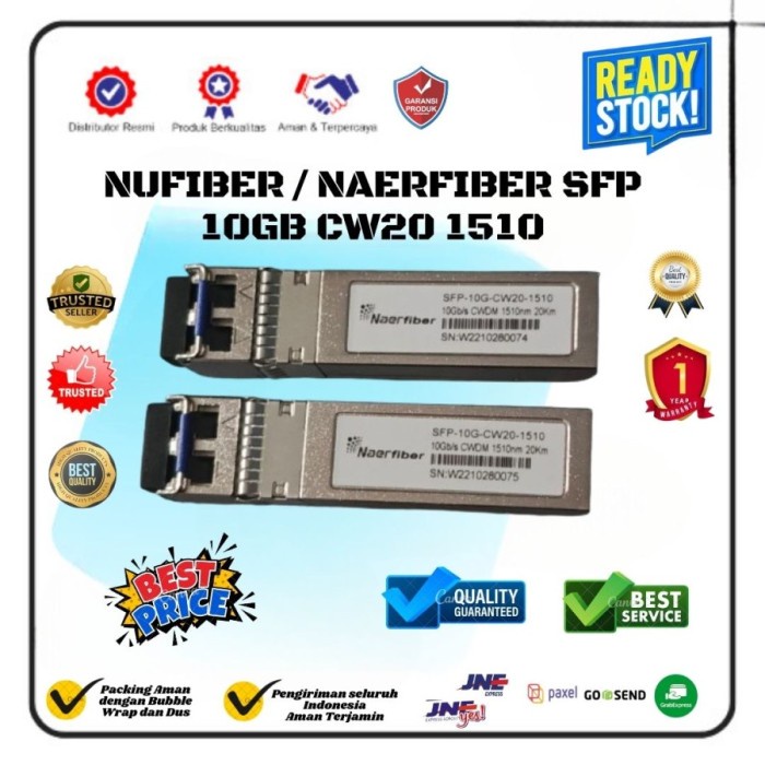 

NAERFIBER SFP 10GB CW20 1510 CWDM 20Km Kode 331