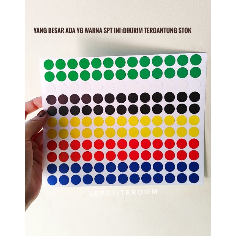 

Terlaris Stiker Dot / Stiker Bulat / Label Bulat / Stiker Bulat Untuk Aktifitas Anak / Color Dot