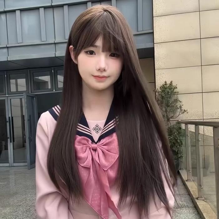 WIG WANITA FULL WIG RAMBUT WANITA KEPALA RAMBUT PALSU WANITA KOREA FULL WIG KOREA RAMBUT PALSU SATU