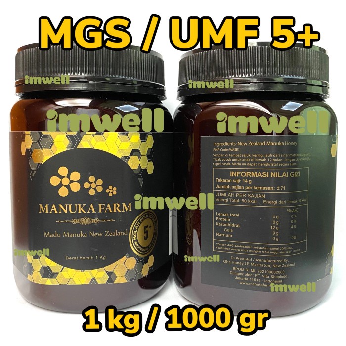 

REady!!! Manuka Farm MGS UMF 5+ 1kg 1000g Madu Manuka Honey - 100% Original