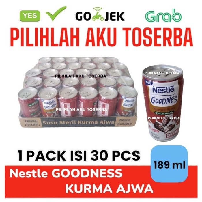 

Susu Nestle GOODNES KURMA Royale 189 ml - ( 1 PACK ISI 30 kaleng )