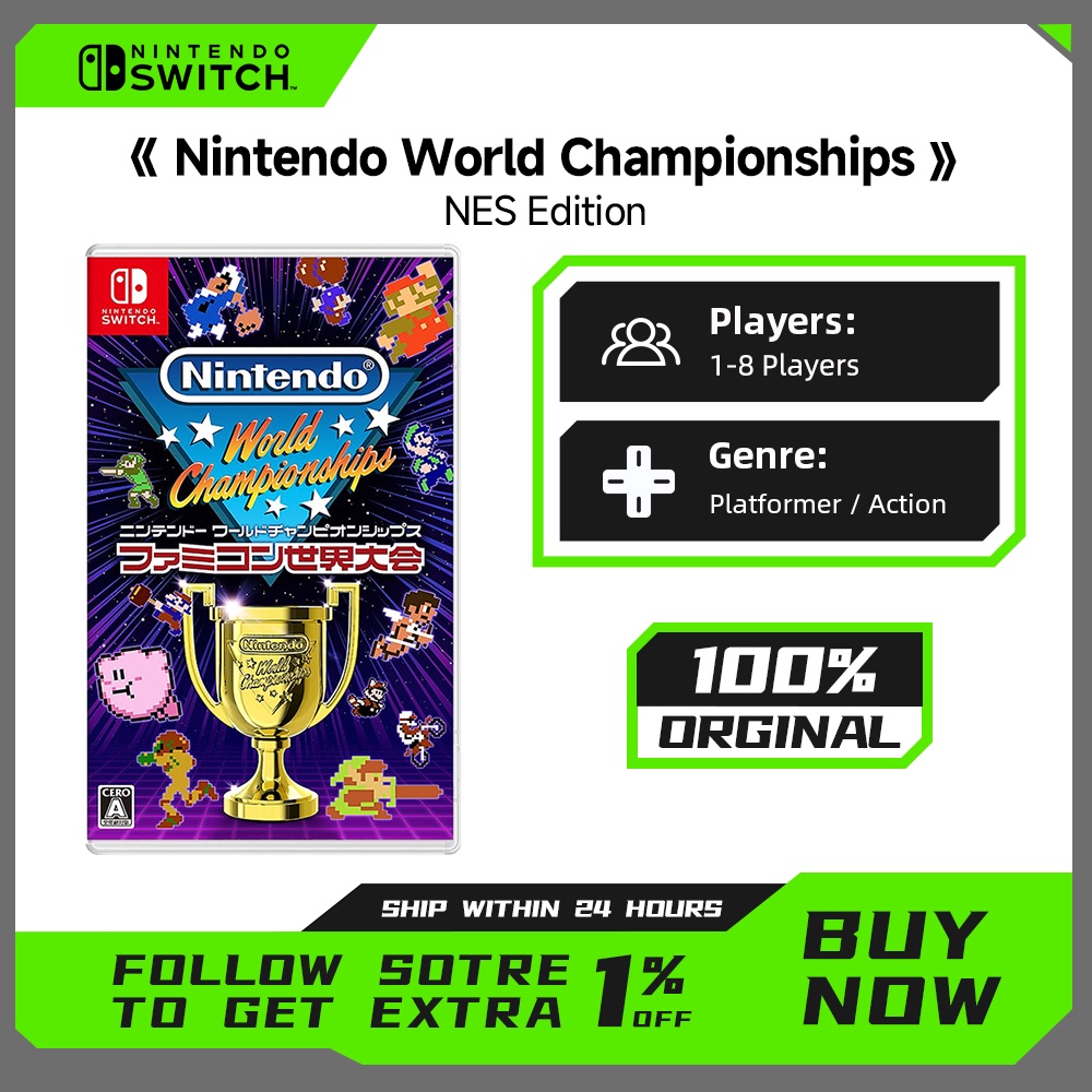 Nintendo World Championships: Nes Edition - Nintendo Switch Game 100% Original Game Physical Card