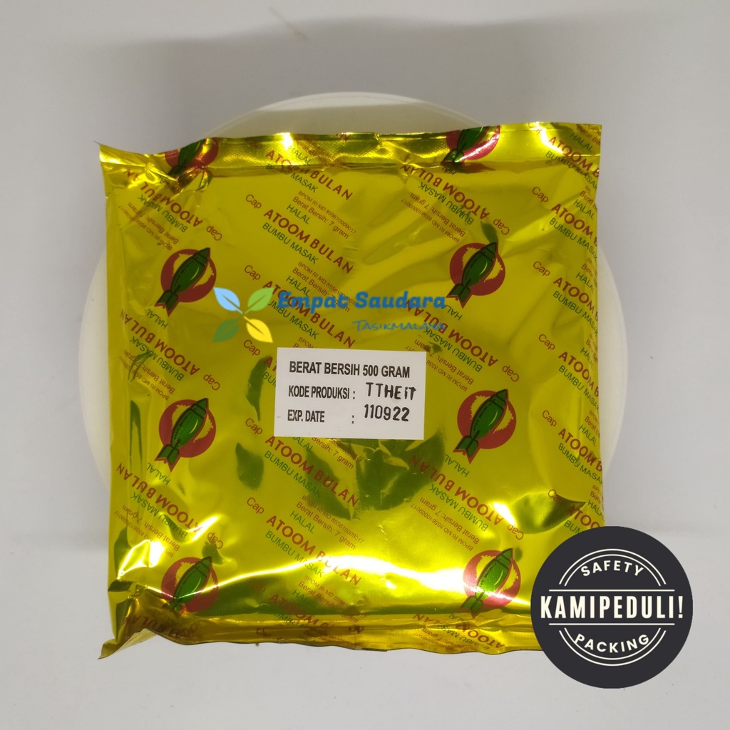 

HJE BUMBU PENYEDAP RASA MERK ATOM BULAN KEMASAN 500 GR