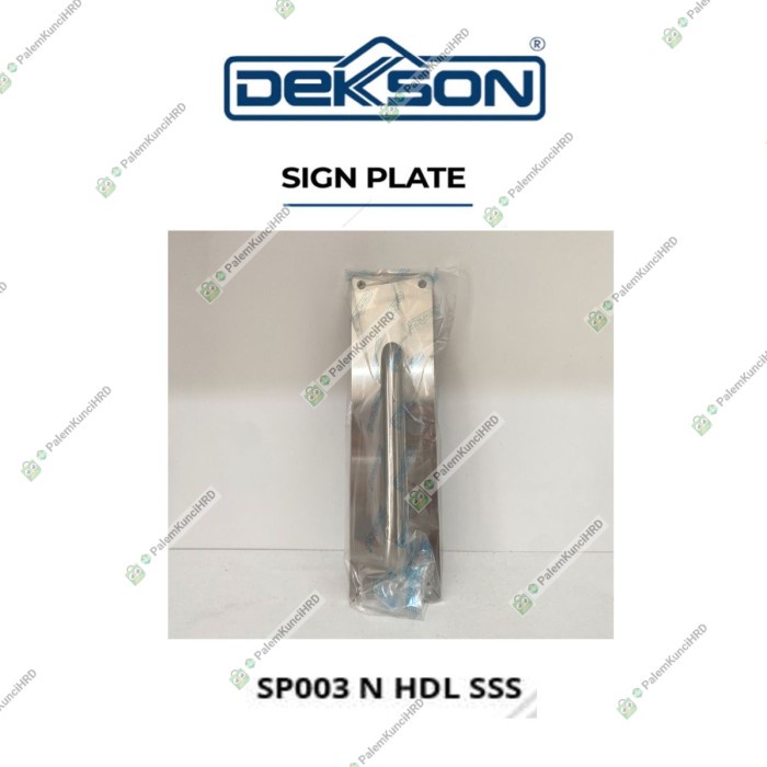 Sign Plate Dekkson SP 003N 003 N HDL SSS