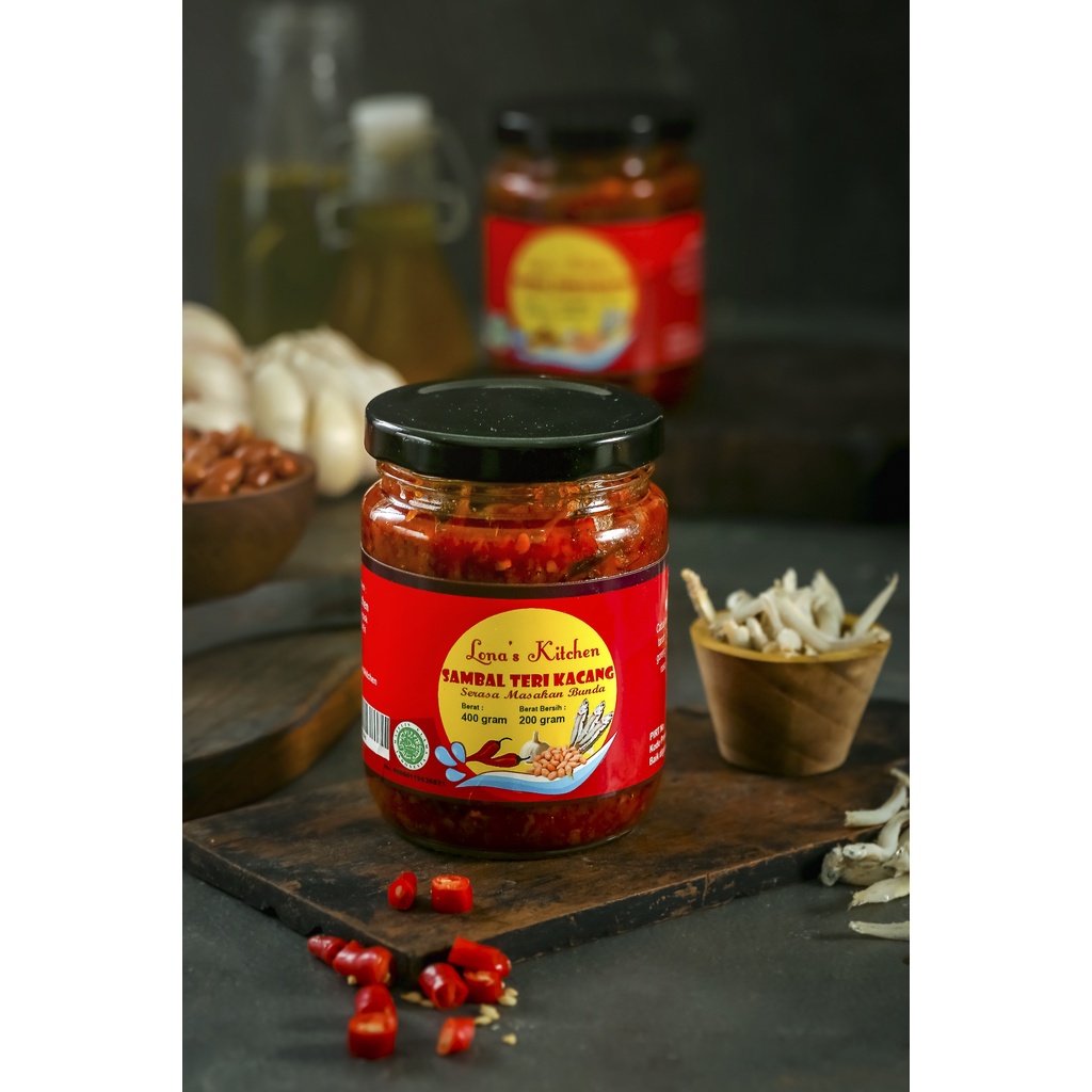 

HJE Sambal Teri Kacang berat 400gram berat bersih 200 gram