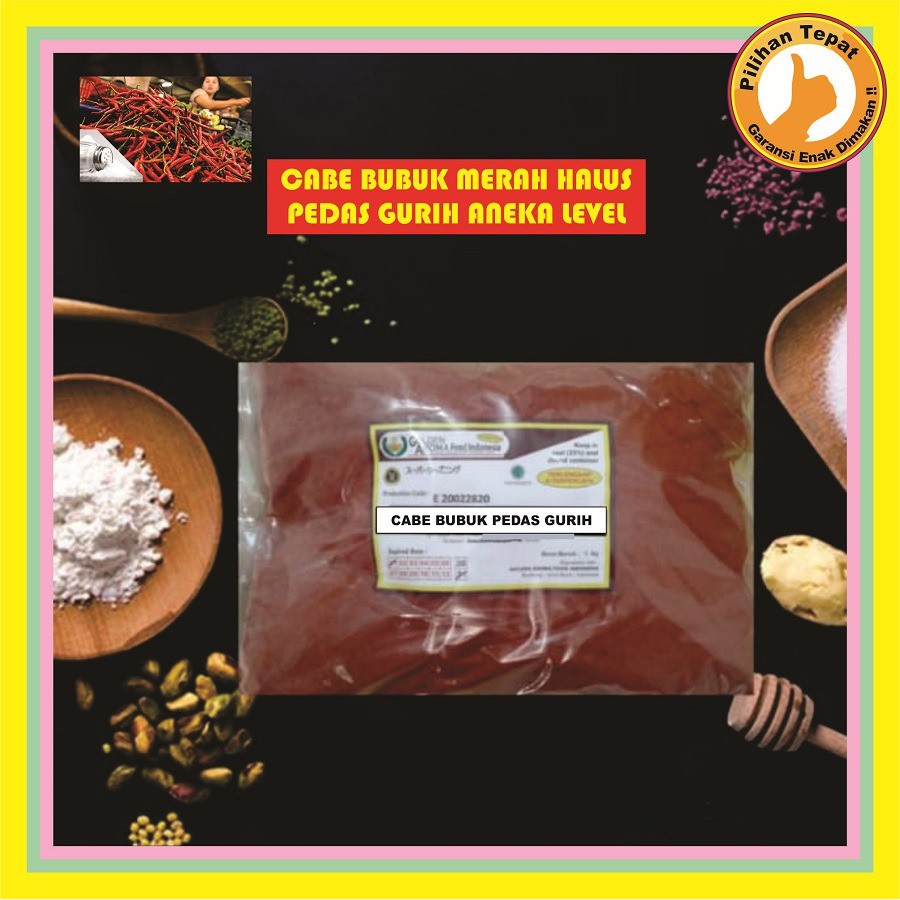 

HJE Cabe Bubuk Pedas Asin Gurih Aneka Level 1 Kg Enak Murah Lezat Bubuk Cabe Level 1Kg