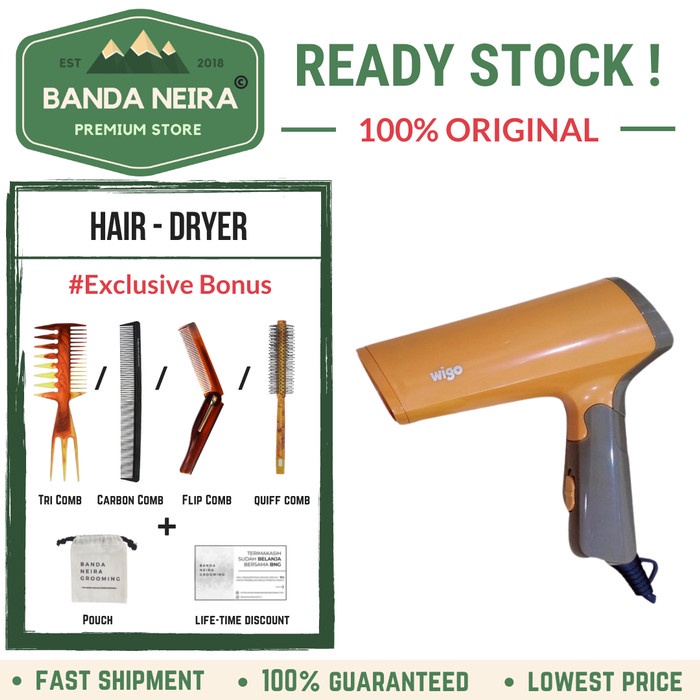 Wigo Hair Dryer Hairdryer W-365 W365 W 365 Termurah Best Quality Asli 100% Original