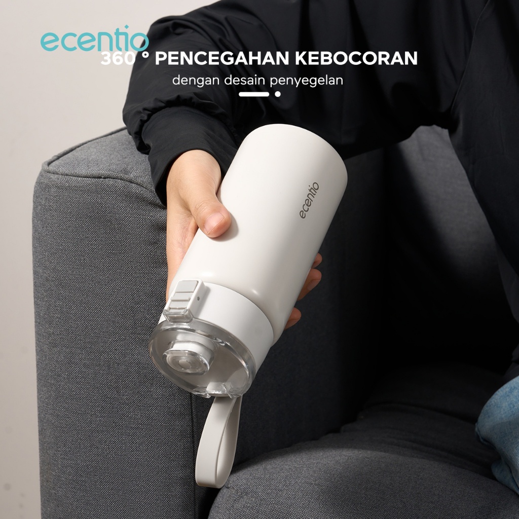 HJE ecentio termos kecil air panas 450ml Botol Stainless Air tahan panas dingin 18JAM