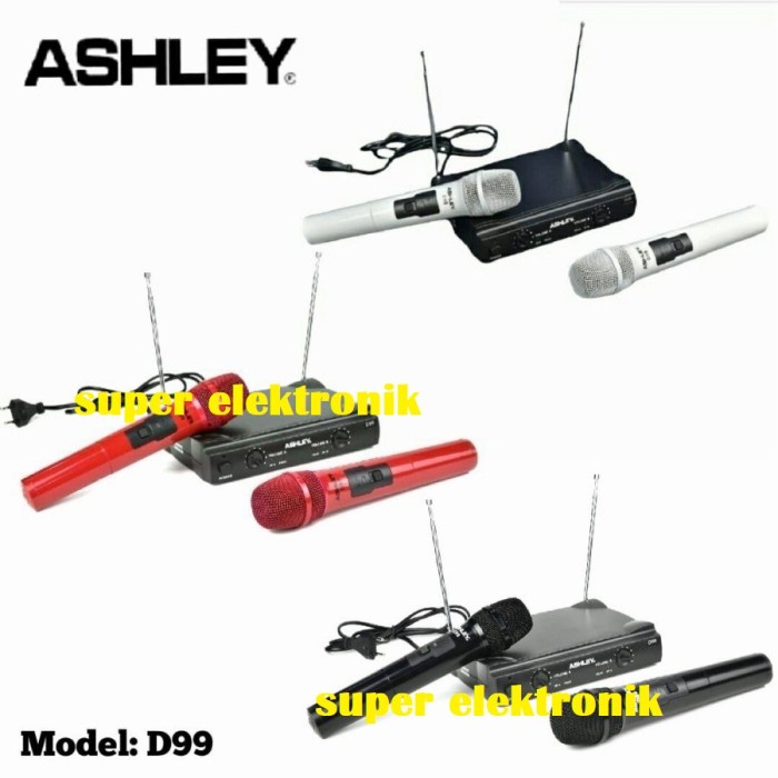 Mic Wireless ASHLEY D99 Werles Wirles Mikropon 2 Mik Pegang