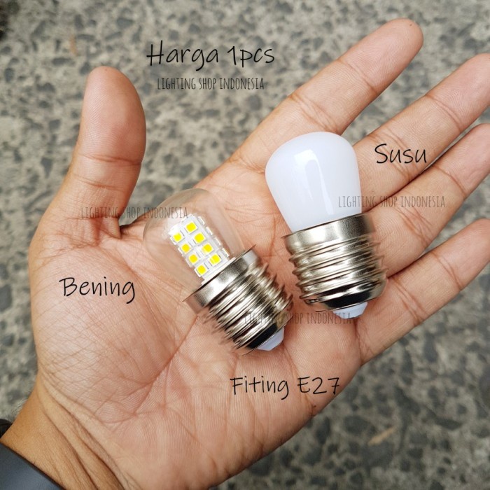 Lampu Bohlam Led 3W E14 Lampu Gantung Hias Kristal Kulkas Bening-Susu